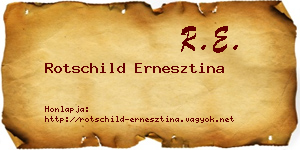 Rotschild Ernesztina névjegykártya